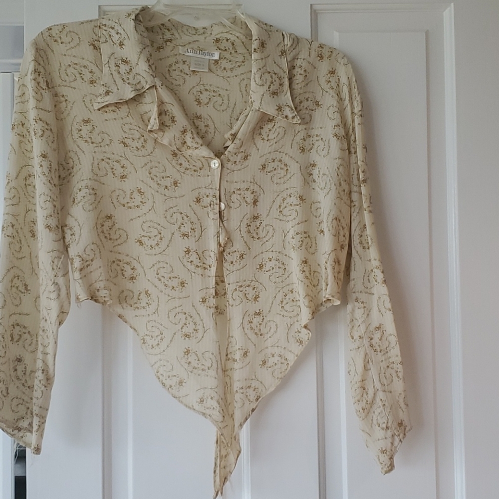 Ann Taylor crop blouse
